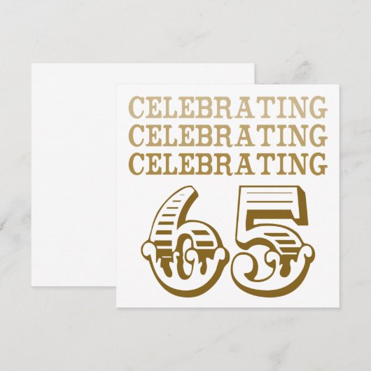 Viering 65! (Partij van de verjaardag) Kaart (Voorkant / Achterkant)