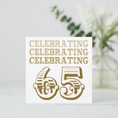 Viering 65! (Partij van de verjaardag) Kaart (Staand voorkant)