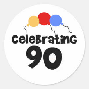 Viering 90 ronde sticker