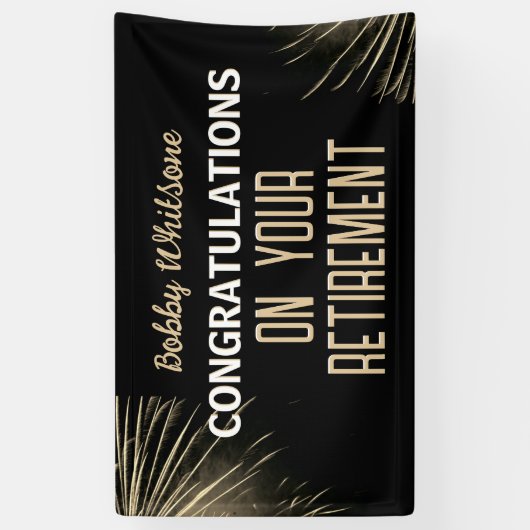 Viering! Aangepaste Pensioenpartij Spandoek (Verticaal)