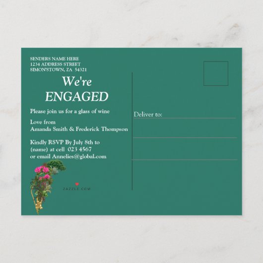 Viering bij het Magische Fantassmeer Uitnodiging Briefkaart (Achterkant)