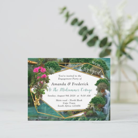 Viering bij het Magische Fantassmeer Uitnodiging Briefkaart (Staand voorkant)