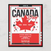 Viering Canada Day 1 juli Party uitnodiging Flyer (Voorkant)