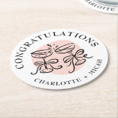 Viering Cheers Doodle Ronde Kartonnen Onderzetter (Gebogen)