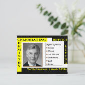 Viering chemie 5 uitnodiging briefkaart (Staand voorkant)