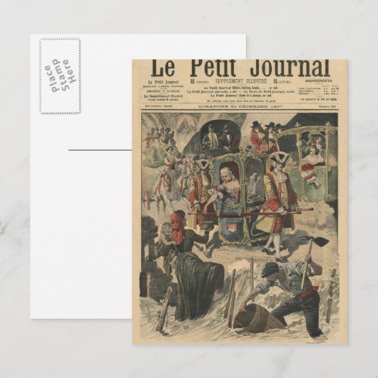 Viering door de Ville van Parijs Uitnodiging Briefkaart (Voorkant / Achterkant)