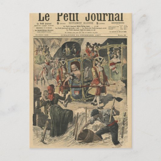 Viering door de Ville van Parijs Uitnodiging Briefkaart (Voorkant)