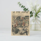 Viering door de Ville van Parijs Uitnodiging Briefkaart (Staand voorkant)