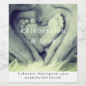 Viering en liefde aangepaste wijnlabels wijn etiket (Enkel label)