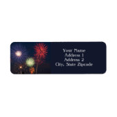 Viering Fireworks Return Address Label (Voorkant)