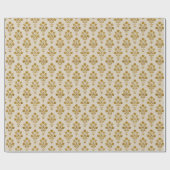 Viering | Gouden Bloemenblok Cadeaupapier (Vlak)