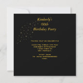 Viering Gouden Champagne Verjaardag Dansfeest Kaart (Achterkant)