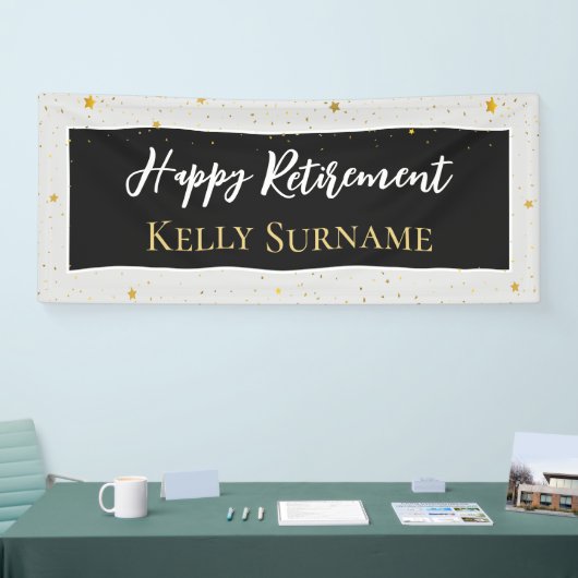Viering! Happy-pensioneringsbanner Spandoek (Beurs)