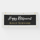 Viering! Happy-pensioneringsbanner Spandoek (Horizontaal)