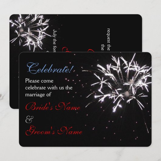 Viering Huwelijk rood/wit/blauw 2 Kaart (Voorkant / Achterkant)