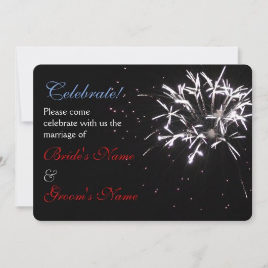 Viering Huwelijk rood/wit/blauw 2 Kaart (Voorkant)