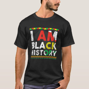 Viering ik ben zwarte geschiedenis maand Afrikaans T-shirt