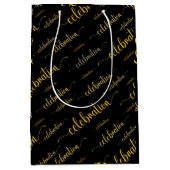 Viering in gouden tinten medium cadeauzakje (Voorkant)