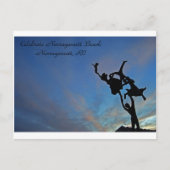 Viering in het strand van Narragansett Uitnodiging Briefkaart (Voorkant)