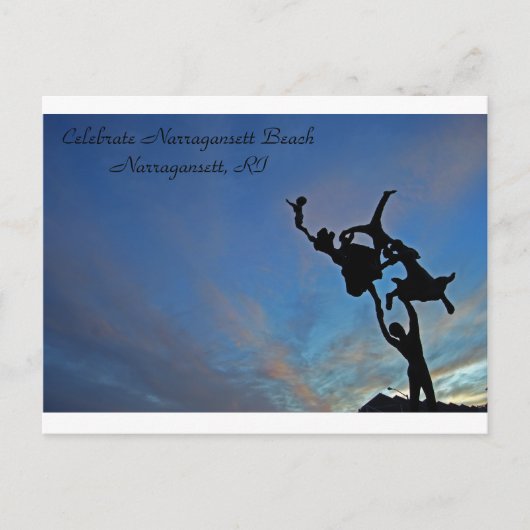 Viering in het strand van Narragansett Uitnodiging Briefkaart (Voorkant)