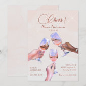 Viering juichende bril Toast Verjaardag Kaart (Voorkant / Achterkant)