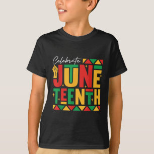 Viering Juneteenth 1865 Black Freedom Black Hist T-shirt