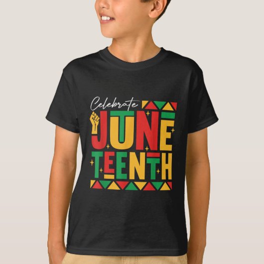 Viering Juneteenth 1865 Black Freedom Black Hist T-shirt (Voorkant)