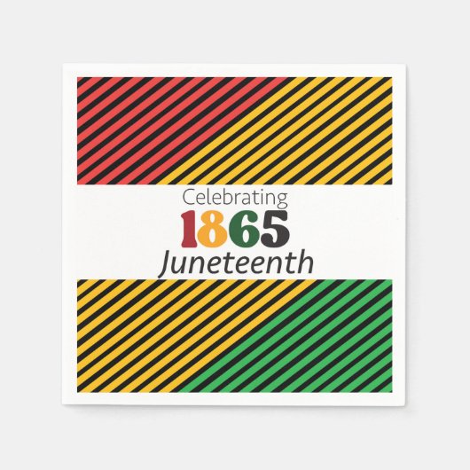 Viering Juneteenth Sinds 1865 Vlag Patroon Servet (Voorkant)