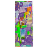 Viering - kleurrijk wijn cadeautas (Achterkant)