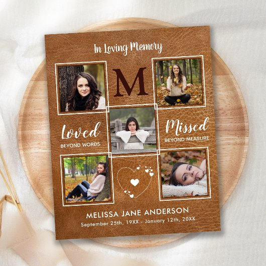 Viering Leven 5 Foto Memorial Dank u kaarten