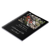 Viering Leven Gastenboek, Rode Bloemen Spiraal Notitieboek (Linkerzijde)