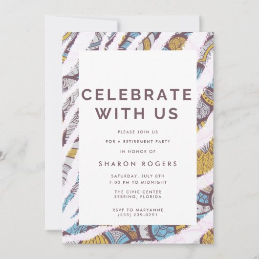 Viering met de Pensioenpartij van de Verenigde Sta Kaart (Voorkant)