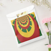 Viering met kleuren rood gouden groen bedankzakje (Gezegeld)