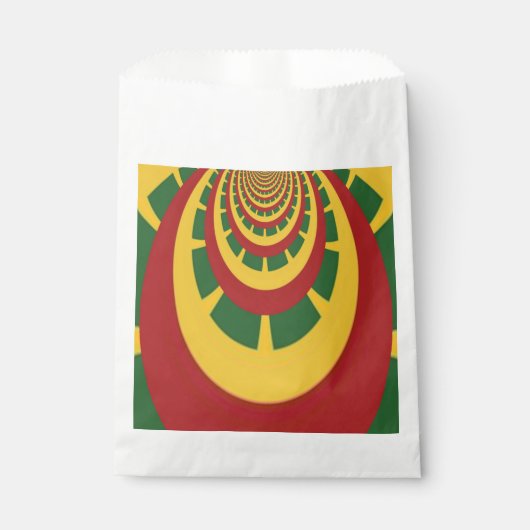 Viering met kleuren rood gouden groen bedankzakje (Voorkant)