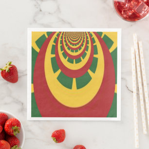 Viering met kleuren rood gouden groen servet