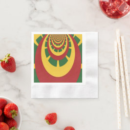 Viering met kleuren rood gouden groen servet