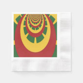 Viering met kleuren rood gouden groen servet (Voorkant)