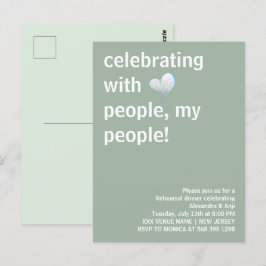 Viering met mensen Mijn mensen Proefdinerceremonie Briefkaart