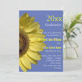 Viering met zonnebloemen, afstuderen. kaart (Staand voorkant)