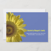 Viering met zonnebloemen, afstuderen. kaart (Achterkant)