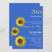 Viering met zonnebloemen, afstuderen. kaart (Voorkant / Achterkant)