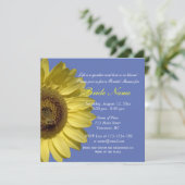 Viering met zonnebloemen. Vrijgezellenfeest zomer Kaart (Staand voorkant)