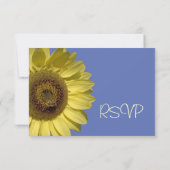 Viering met zonnebloemen. Zomer RSVP bruiloft (Achterkant)