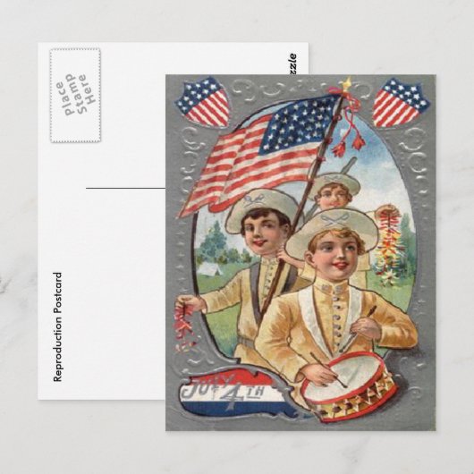  viering op 4 juli briefkaart (Voorkant / Achterkant)