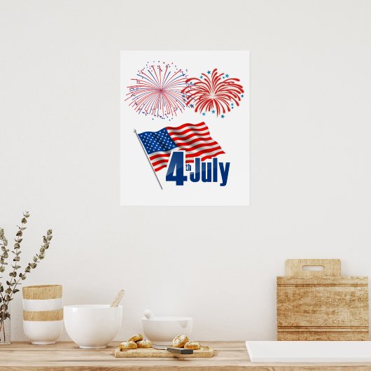 Viering op 4 juli poster (Keuken)