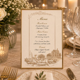 Viering op het landgoed aangepast menu kaart