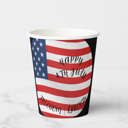 Viering op papier op 4 juli papieren bekers (Voorkant)