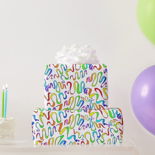 Viering (op wit) cadeaupapier (Feestgeschenken)