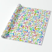 Viering (op wit) cadeaupapier (Uitgerold)