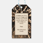 Viering Oud en Nieuw Goud Vuurwerk Foto Cadeaulabel (Achterkant)